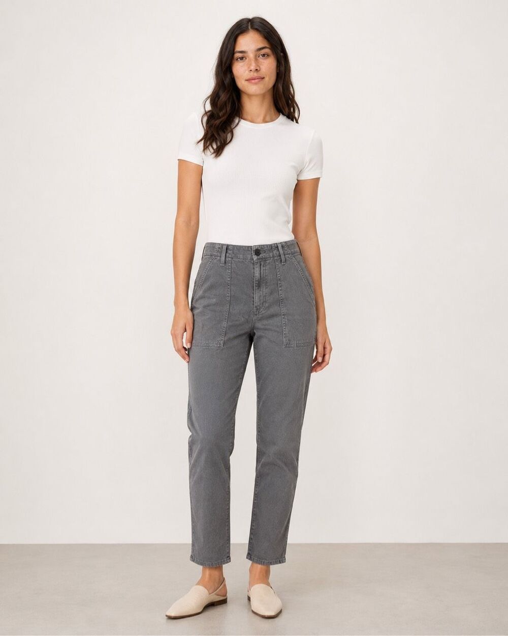 Adriano Goldschmied Caden Fatigue Pants 29R Gray Utility Straight Leg Gorpcore